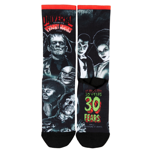 Retro Fright Nights 1990 Monsters Socks Universal Orlando 30 Years 30 Fears Collection