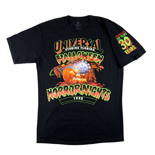 Retro Halloween Horror Nights 1992 Pumpkin Adult T Shirt Universal Orlando 30 Years 30 Fears Collection