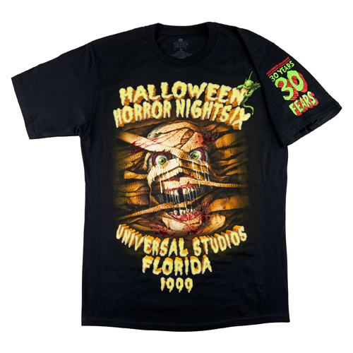 Retro Halloween Horror Nights IX 1999 Mummy Adult T Shirt Universal Orlando 30 Years 30 Fears Collection