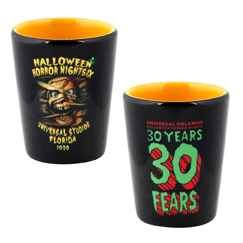 Retro Halloween Horror Nights IX 1999 Mummy Shot Glass Universal Orlando 30 Years 30 Fears Collection