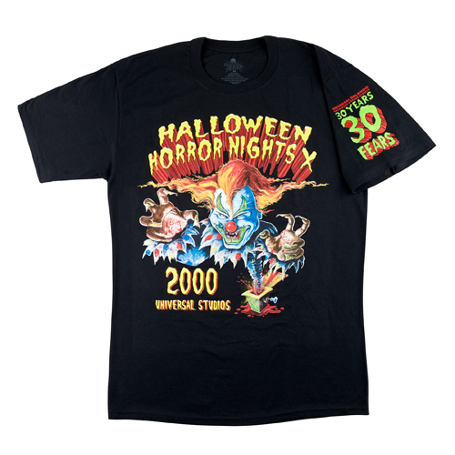 Retro Halloween Horror Nights X 2000 Jack Adult T Shirt Universal Orlando 30 Years 30 Fears Collection