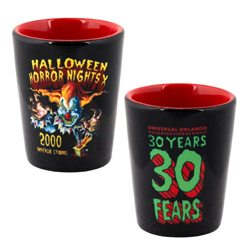 Retro Halloween Horror Nights X 2000 Jack Shot Glass Universal Orlando 30 Years 30 Fears Collection