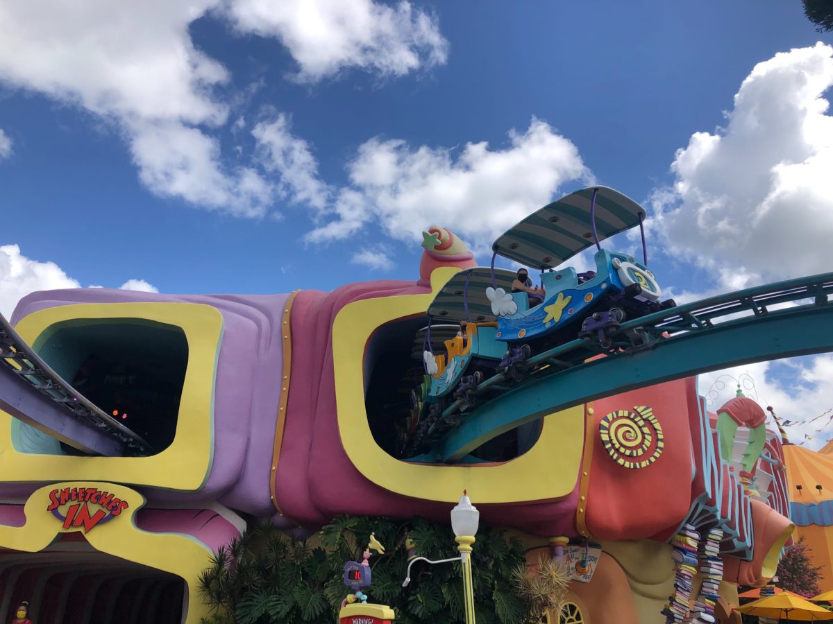 High in the Sky Seuss Trolley Train Ride Islands of Adventure Universal Orlando