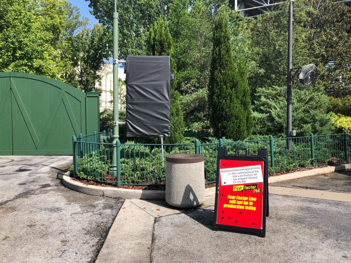 Fear Factor Live Signs Covered at Universal Studios Florida