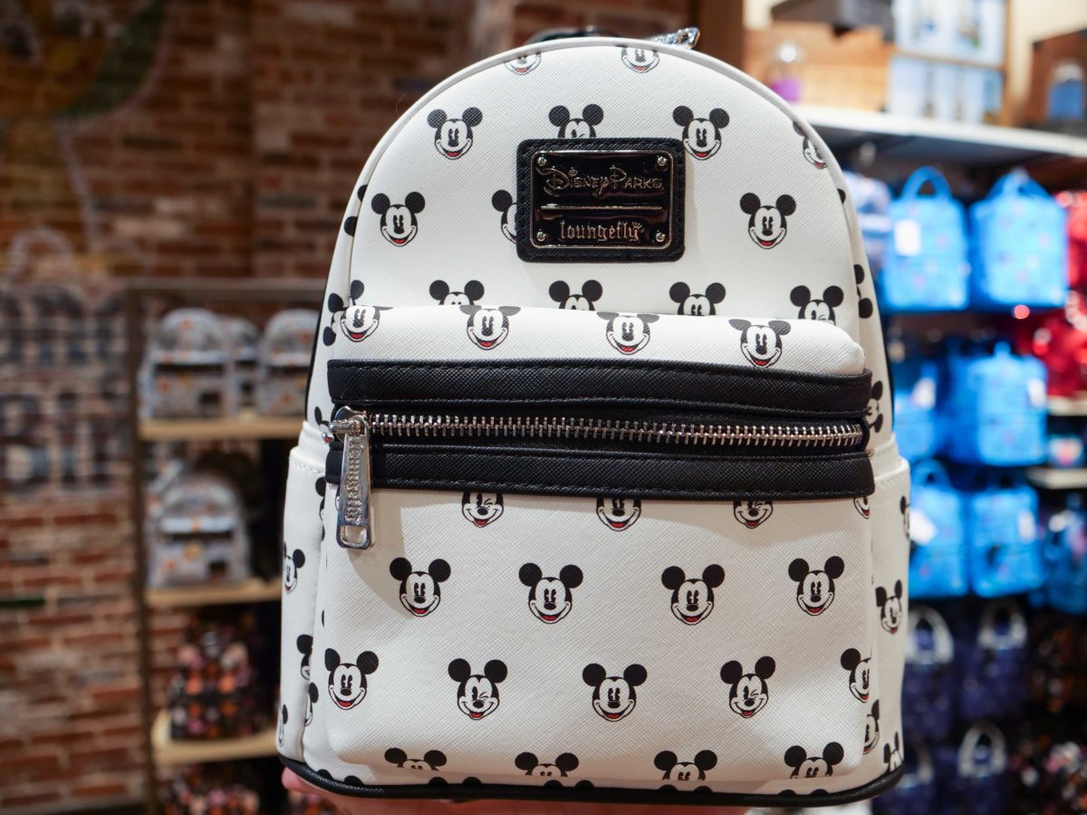 black white loungefly backpack mickey