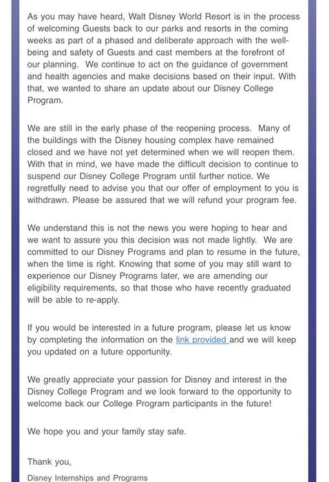 dcp fall cancellation