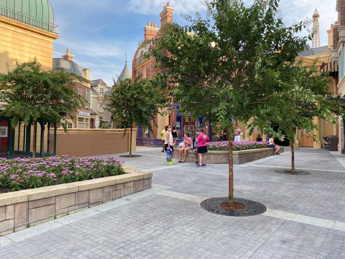 epcot france pavilion new trees