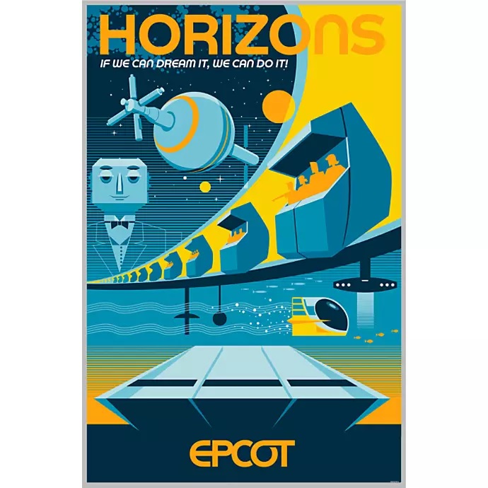 horizons seriagraph poster epcot series shopdisney