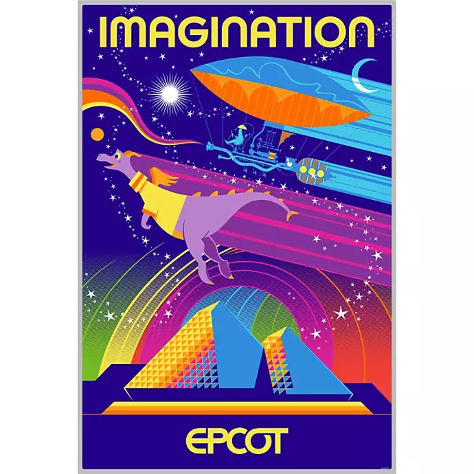 journey into imagination seriagraph poster epcot series shopdisney