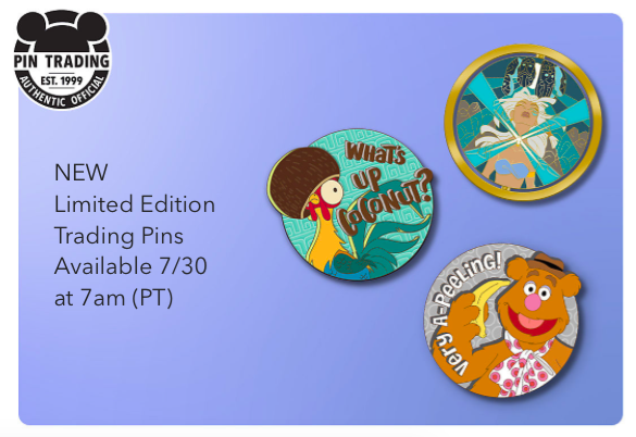 July 2020 Disney Parks Pin Releases