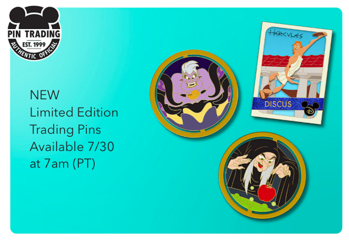 July 2020 Disney Parks Pin Releases