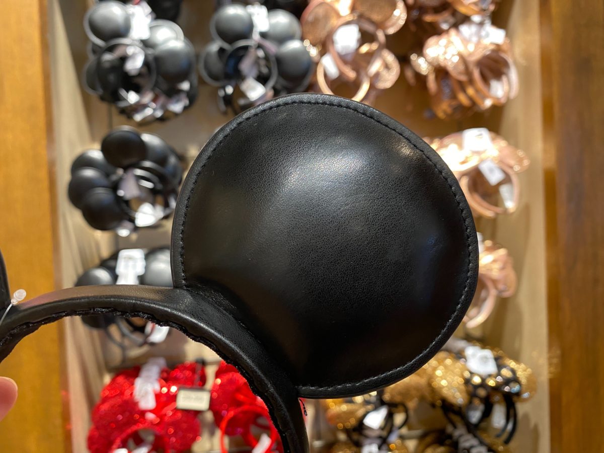 leather mickey ear headband