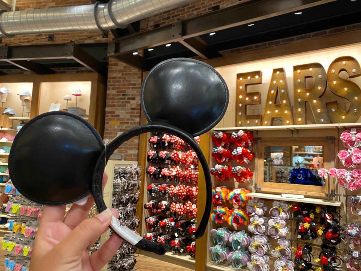 leather mickey ear headband