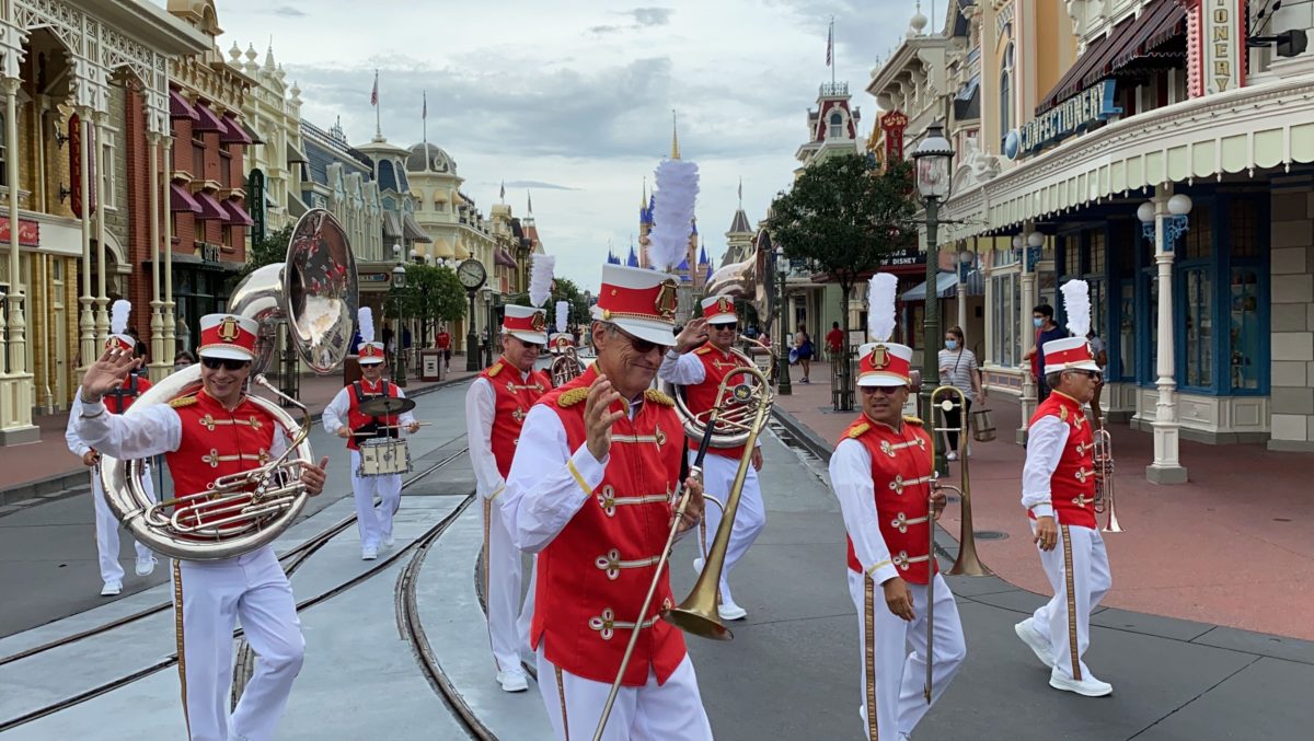 main street philharmonic marching band magic kingdom reopening 10