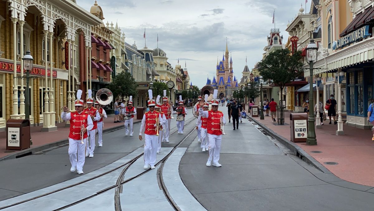 main street philharmonic marching band magic kingdom reopening 12