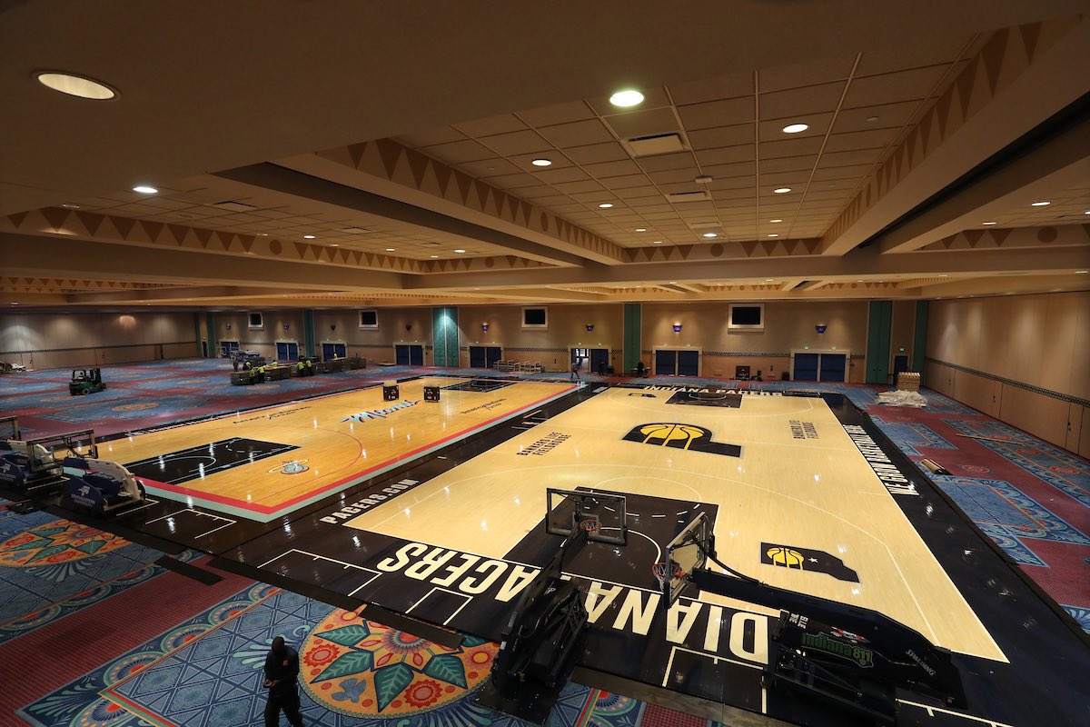 PHOTOS: New NBA Practice Courts Installed Inside Disney #39 s Coronado