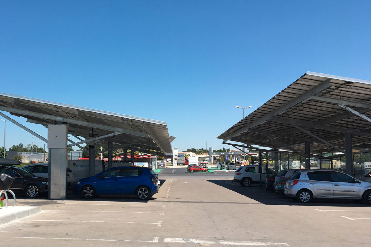 ombrieres de parking photovoltaique references ITM Lunel vignette 1
