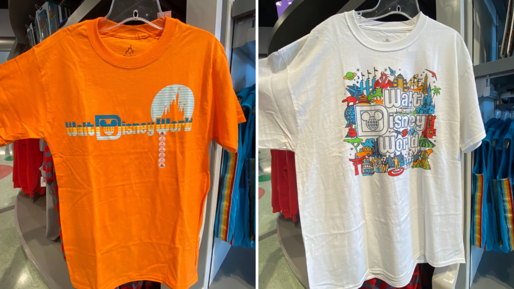 Walt disney world orange and white logo shirts